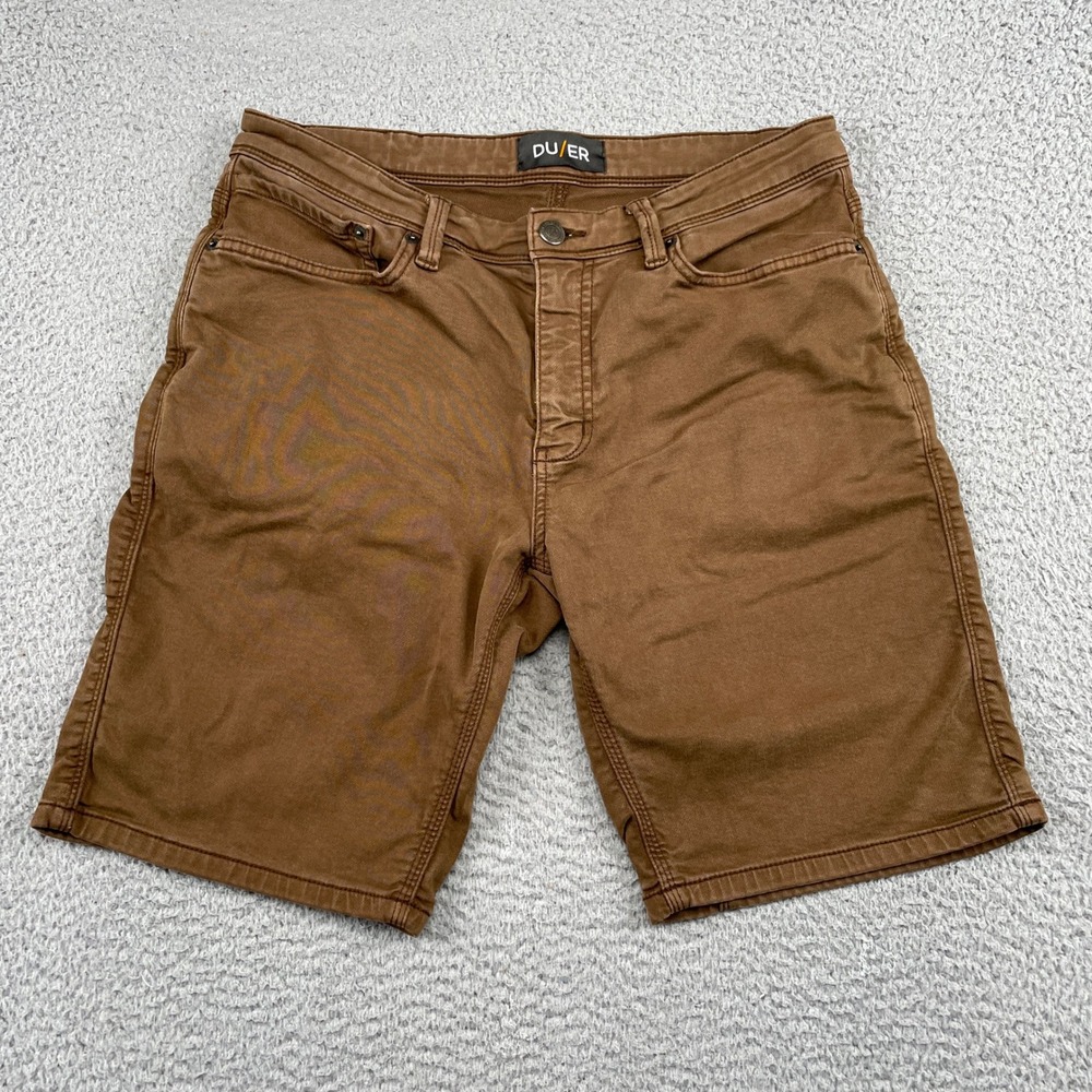 DU/ER Shorts Mens 34 Brown N2X Relaxed Taper Performance Chino Stretch Outdoor